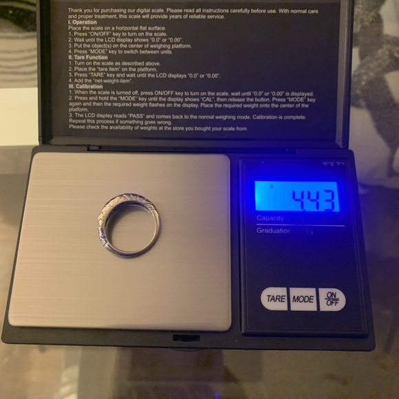 Beautiful ✨ Textured Dome 18 K white gold ring 6.5 - Picture 7 of 10